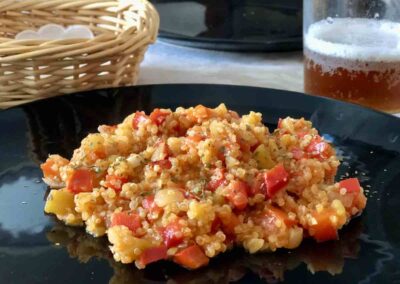 Quinoa con pisto y comino , recetas saludables, recetas de soy50plus