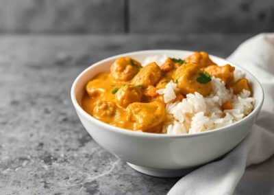 Cuenco de pollo al curry, receta de soy50plus