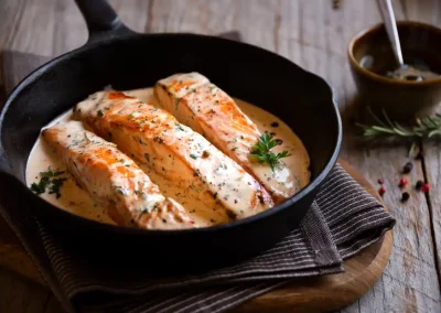 Salmon a la crema, receta de soy50plus