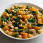 Garbanzos con calabaza y espinacas
